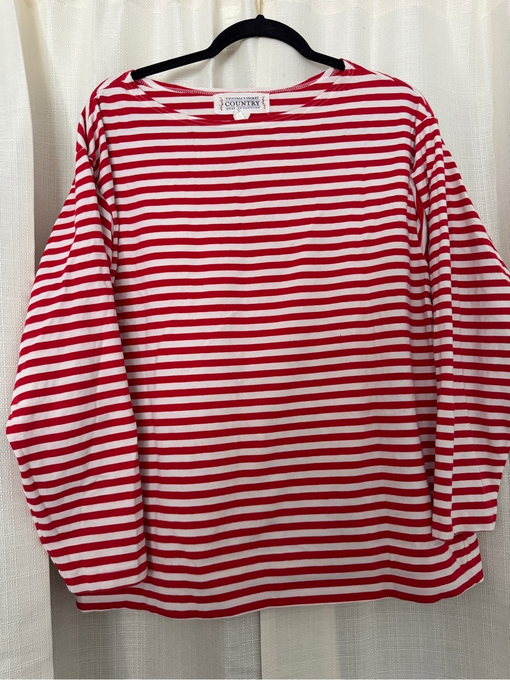 Vintage Victoria’s Secret Country Road Kids Red & White Striped Long Sleeve Top